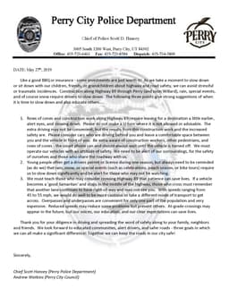 Perry Police Department Badge